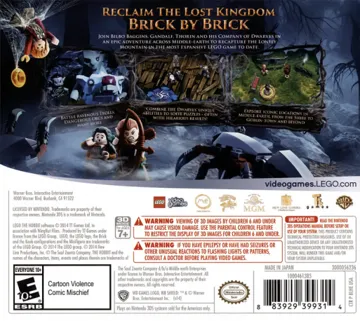 LEGO The Hobbit (Spain) (En,Fr,De,Es,It,Nl,Da) box cover back